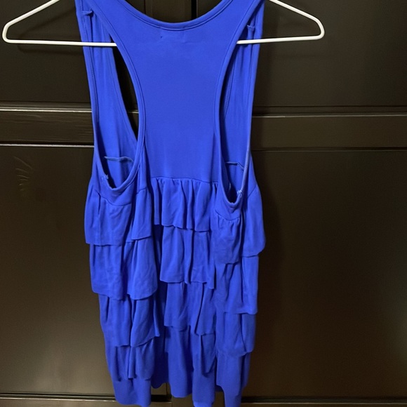 Talula brand sleeveless top with cascading ruffles. Size small. - Picture 3 of 5